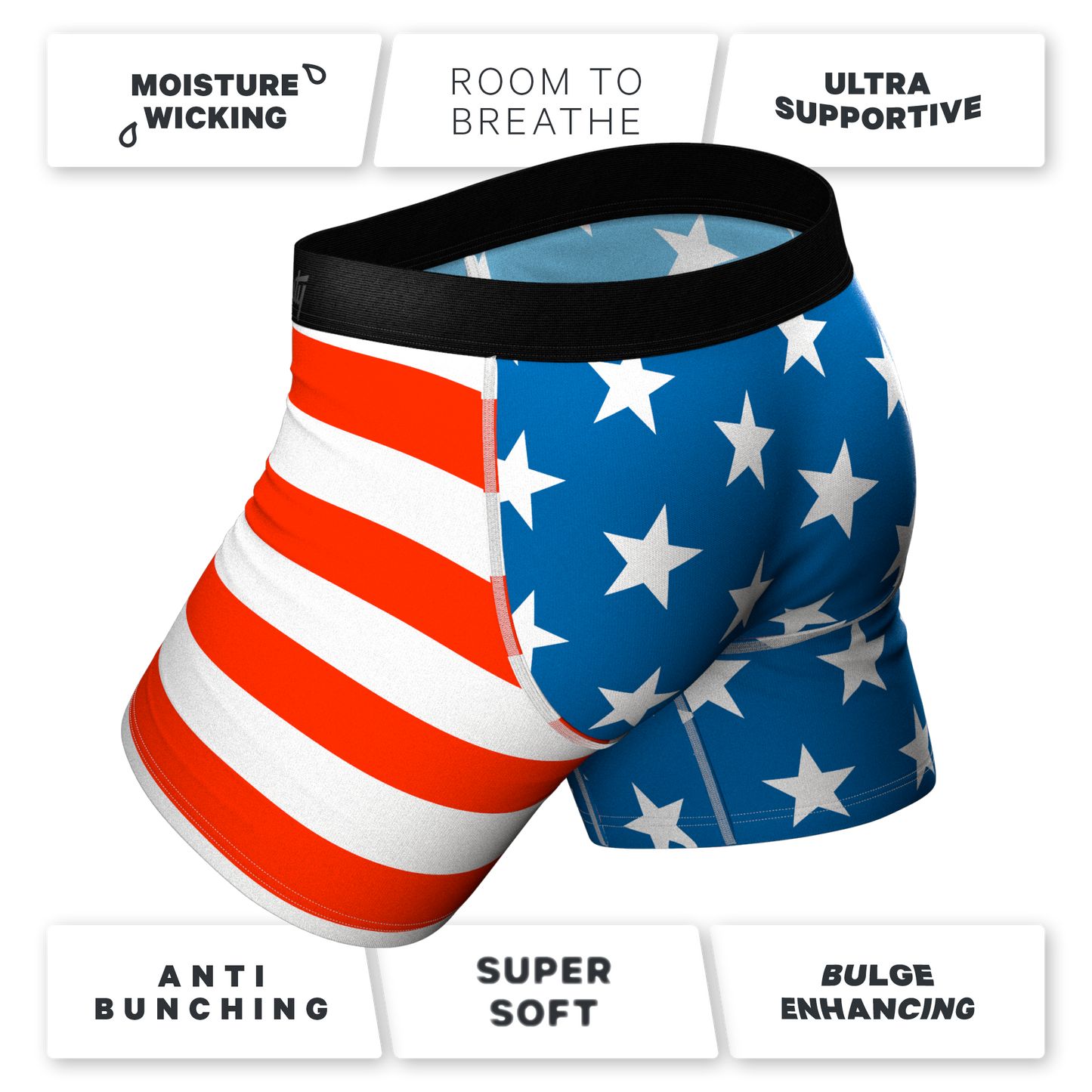 The Mascot | American Flag Ball Hammock® Pouch Underwear Shinesty, Inc