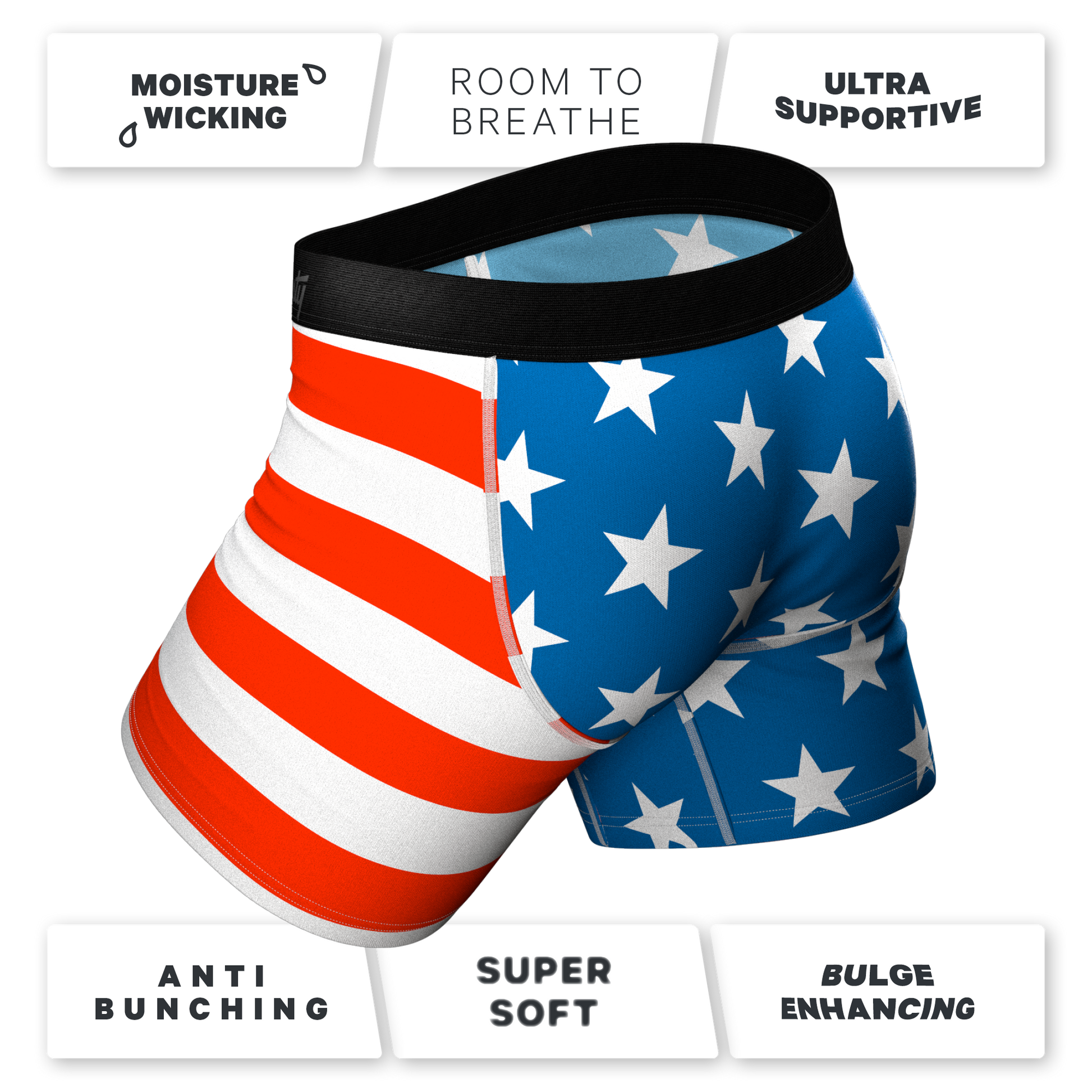 The Mascot | American Flag Ball Hammock® Pouch Underwear Shinesty, Inc