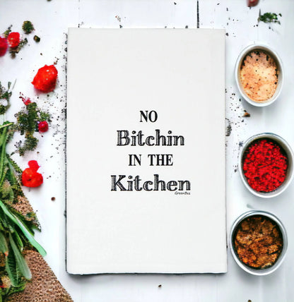 No Bitchin In Kitchen Towel | Tea Towels | Funny Dish Towels Green Bee Tea Towels