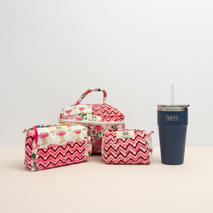 Pink Petale + Navy